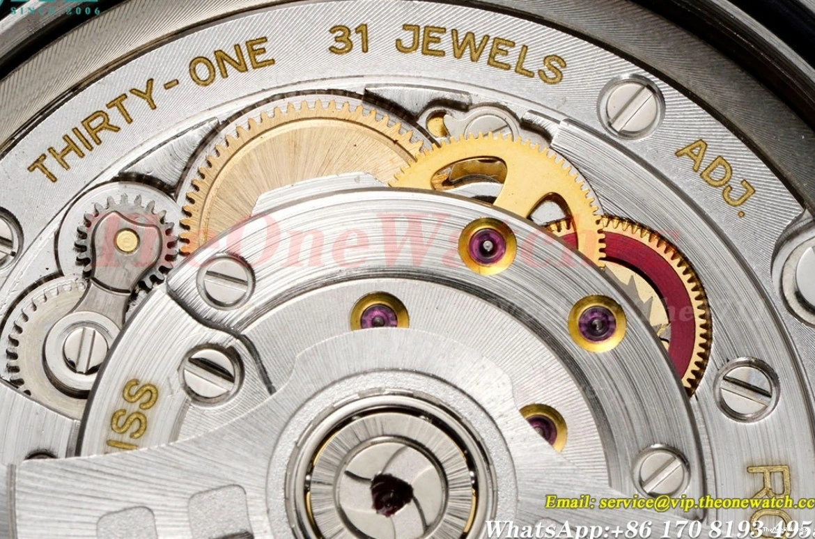 126334 GMF 41mm SS VR3235 Textured Green SS Datejust Dial 0214